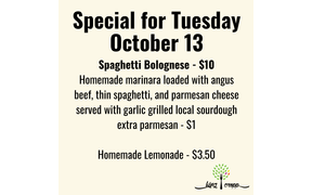 Who's hungry? Come see us for lunch this Tuesday, October 13