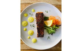 April 2nd DINNER SPECIAL-Bronzed Faroe Island Salmon-Lemon Aioli-2 Sides (GF) $18