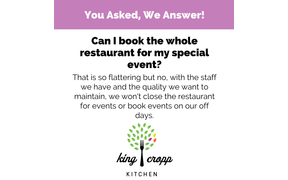 We've had this question come up and while we're flattered you want to hold your special event ...