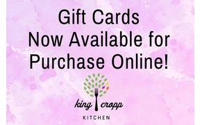 Give the gift of King Cropp right from your phone or computer by purchasing your gift cards ...
