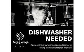 Now hiring for a dishwasher! Apply online or by giving us a call to set up an interview