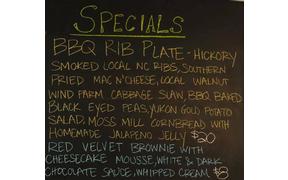 Bring your bib because we have a BBQ Rib Plate tonight that will fill your belly