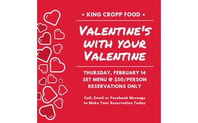 Hello Valentine!  Don't be late this year making your reservation