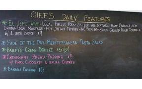 Lunch time you all! Come and sit down in the cold air or call for a pick up order