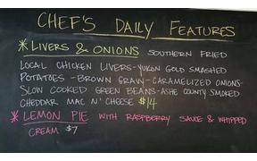 If you missed Chef's Livers & Onions last week then head this way 5:30-9:30PM tonight for dinner