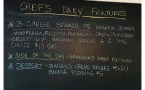 3 Cheese Spinach Pie is our special today