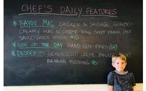 Our son Avery is showcasing our lunch special today