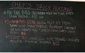 Come see us for dinner 5:30-9:30PM for Southern Fried Steak & our Dessert Trio