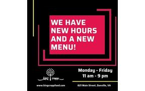 Stop by and see us to check out our new menu!