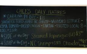 Tuesday specials are posted