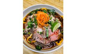 New special for dinner- Beef Noodle Bowl-Shaved Rib-eye-Rice Noodle-Peppers-Cilantro-Green ...