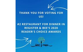 What a lovely surprise to see King Cropp listed in the Reader's Choice Awards