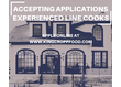 Experienced line cooks needed! Come join our King Cropp family and be a part of the best in town