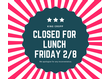 We hate to post that we won't be open for lunch today because we always miss your smiling faces, ...